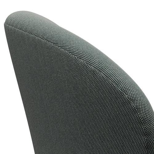 Fritz Hansen Swan -stol, svart lackerad/stålcut trio whire/mörkgrön
