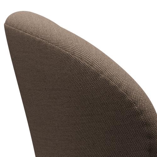 Fritz Hansen Swan -stol, svart lackerad/sunniva choklad/solbränna