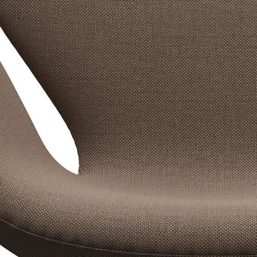 Fritz Hansen Swan -stol, svart lackerad/sunniva choklad/solbränna