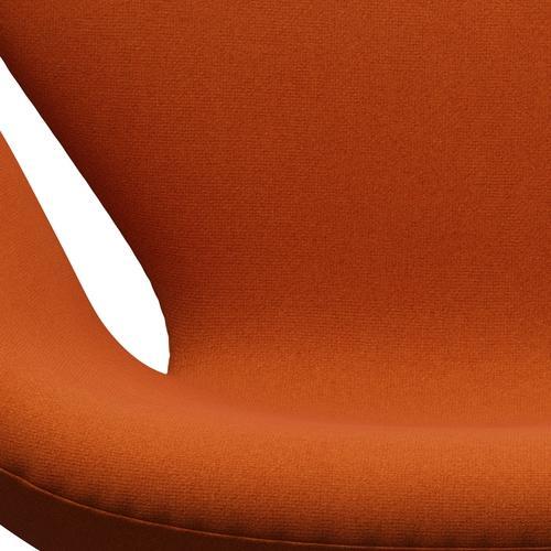 Fritz Hansen Swan -stol, svart lackerad/tonus orange (605)