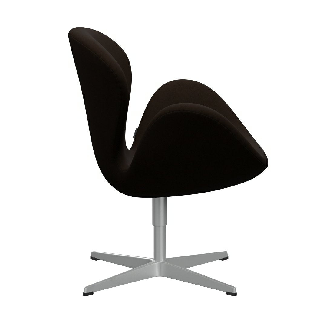 Fritz Hansen Swan Chair, Silver Grey/Comfort Brown (01566)