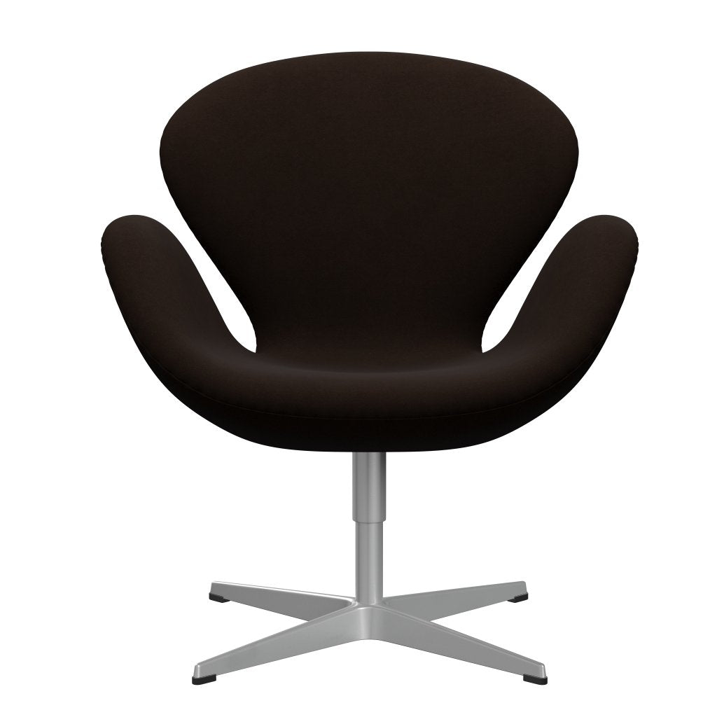Fritz Hansen Swan Chair, Silver Grey/Comfort Brown (01566)