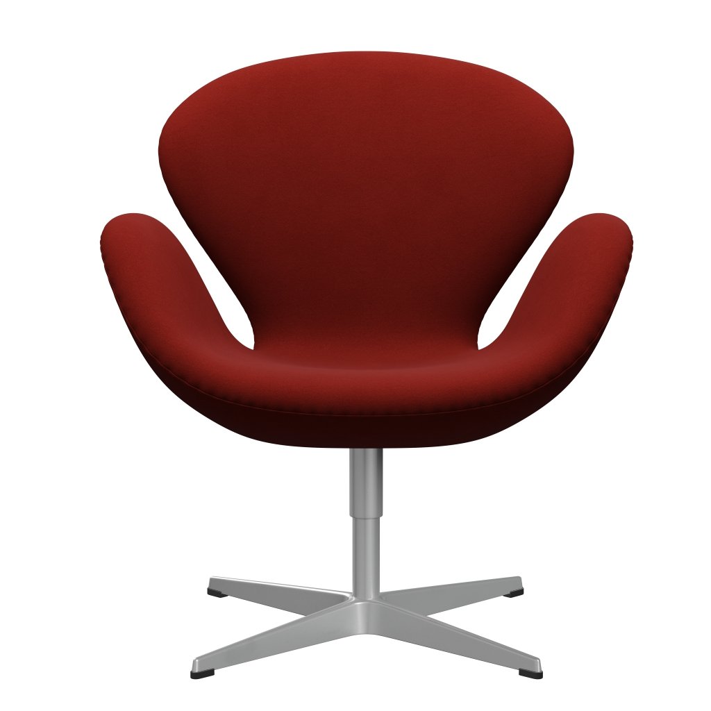 Fritz Hansen Swan Chair, Silver Grey/Comfort Rustrød (00028)