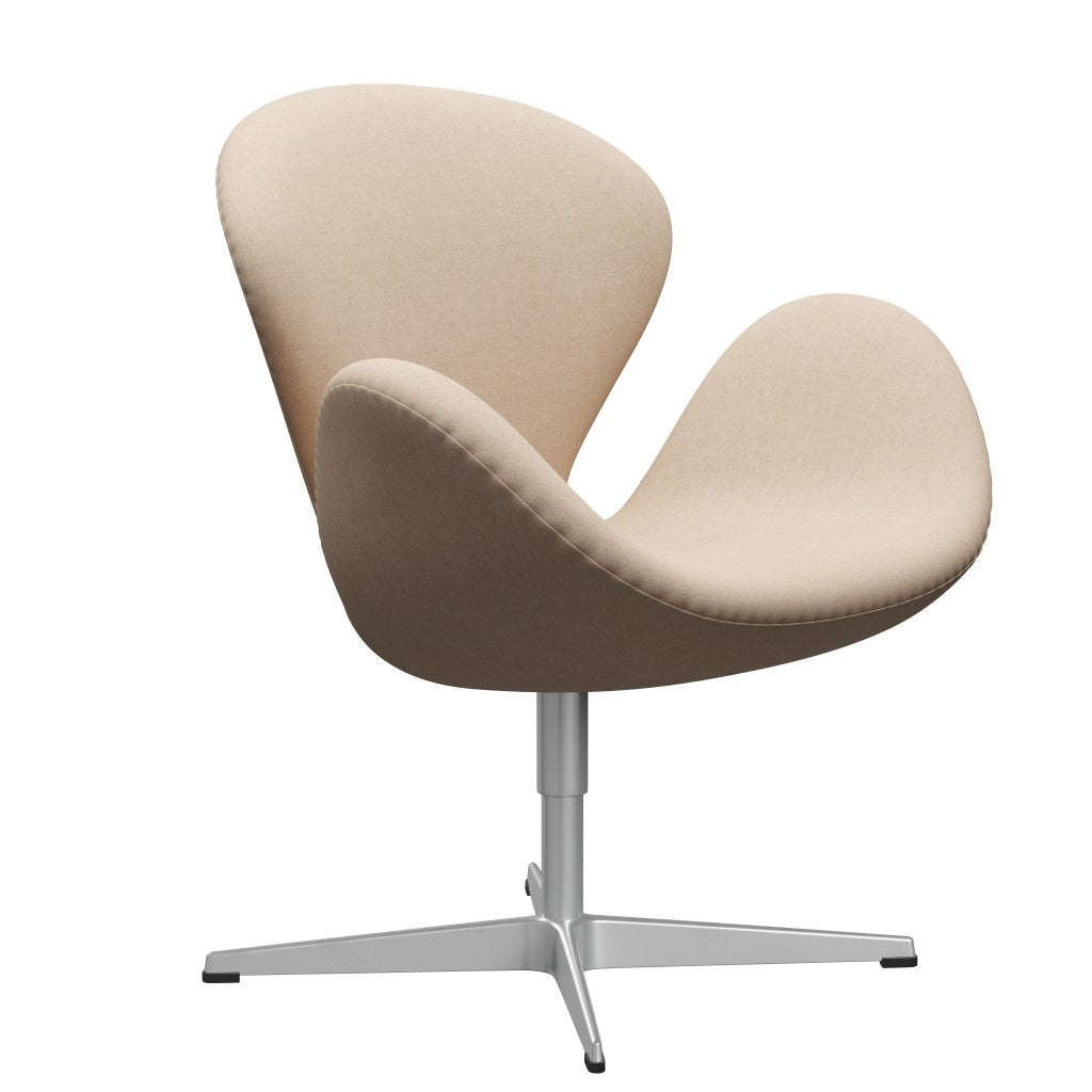 Fritz Hansen Swan Chair, Silver Grey/Divina MD Cream