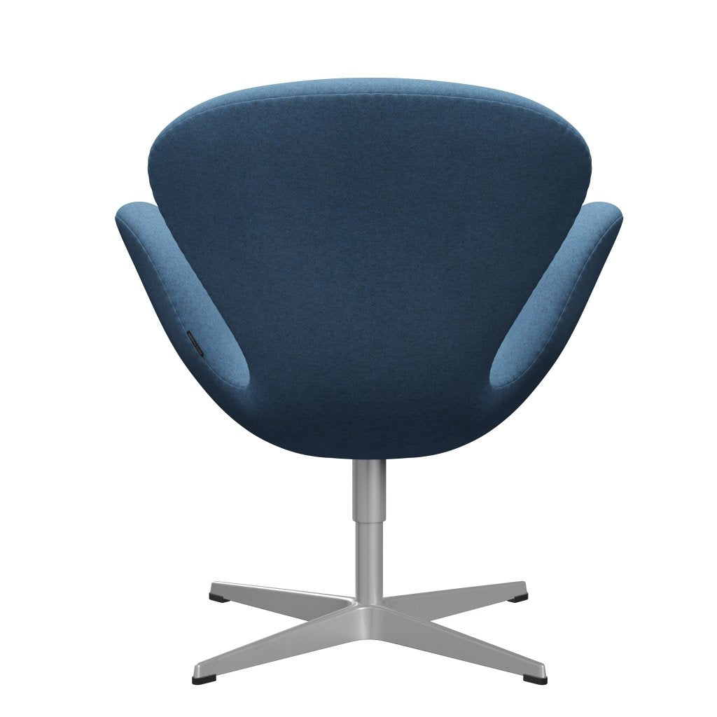 Fritz Hansen Swan Chair, Silver Grey/Divina Melange Light Blue