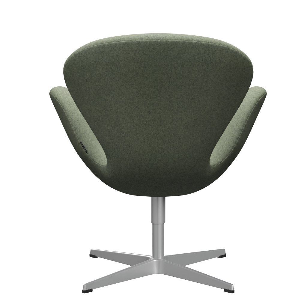 Fritz Hansen Swan Chair, Silver Grey/Divina Melange Light Green