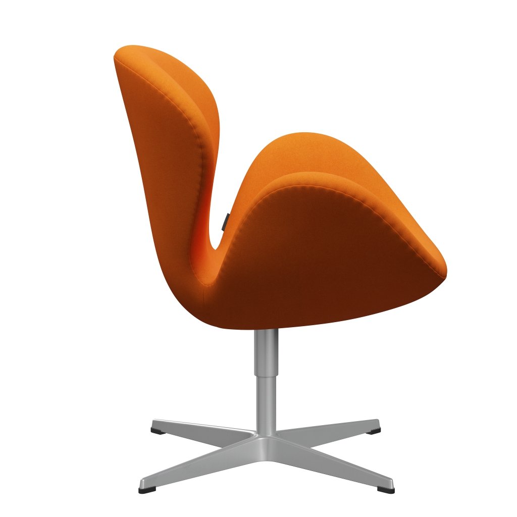 Fritz Hansen Swan Chair, Silver Grey/Divina Orange (444)