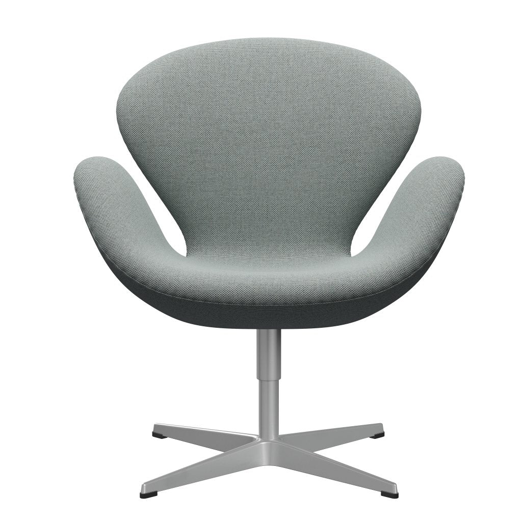 Fritz Hansen Swan-stol, silvergrå/omvägg blek aqua/naturlig