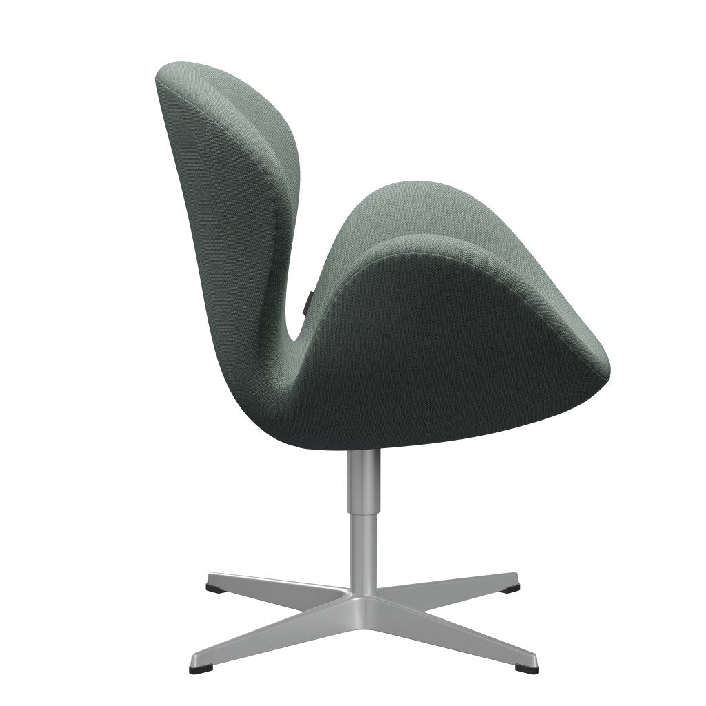 Fritz Hansen Swan-stol, silvergrå/omskull lätt aqua/naturlig