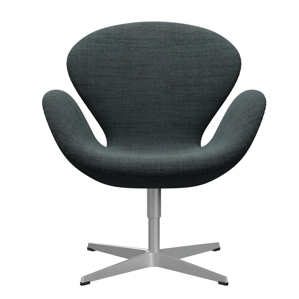 Fritz Hansen Swan stol, silvergrå/sunniva svart/ljusblå