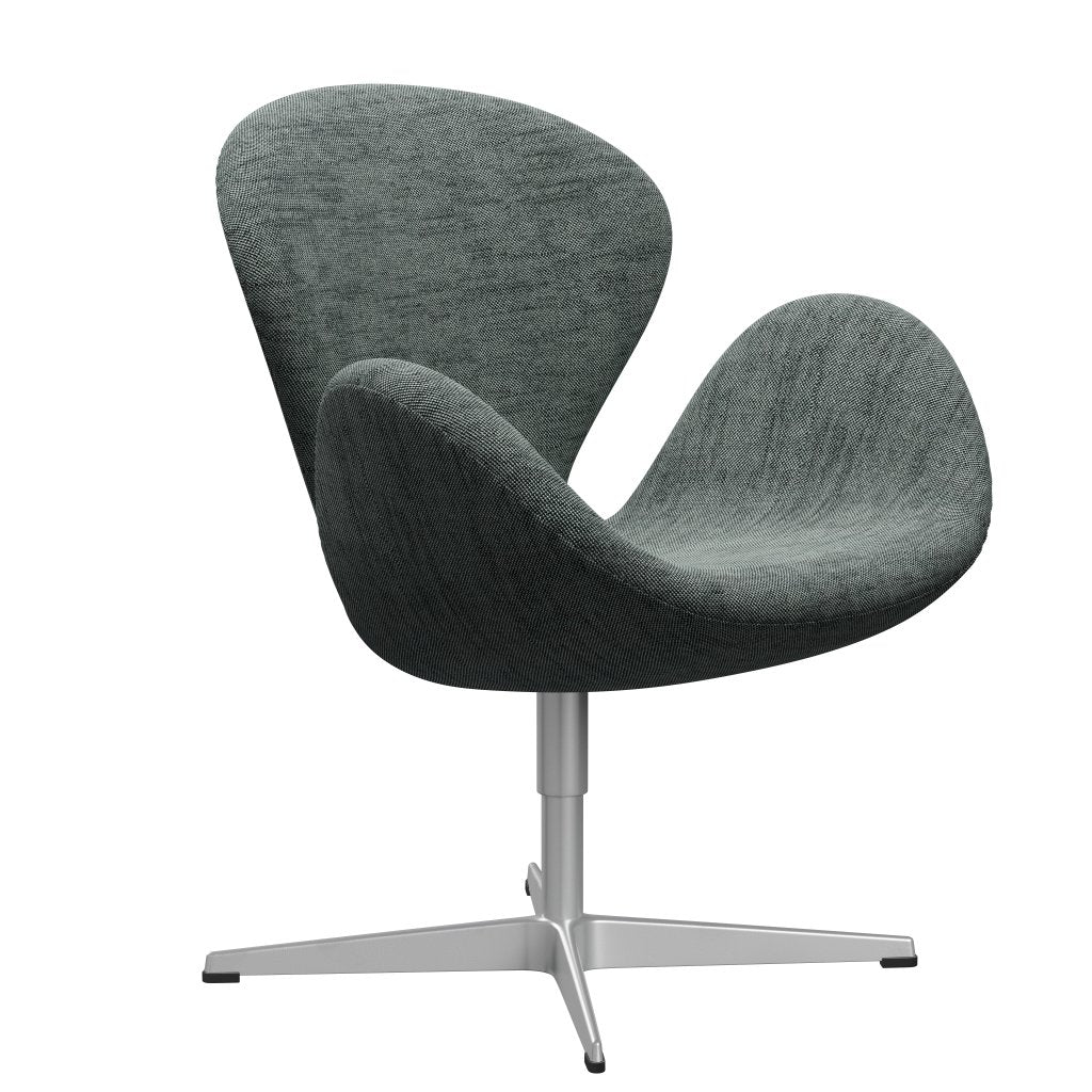 Fritz Hansen Svanenstol, Silver Grey/Sunniva Sort/Hvid