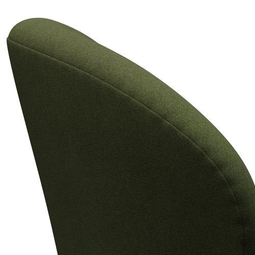 Fritz Hansen Swan Chair, Silver Grey/Tonus Militarian Green Divina