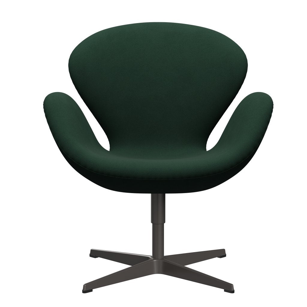Fritz Hansen Swan -stol, varm grafit/komfort mörkgrön