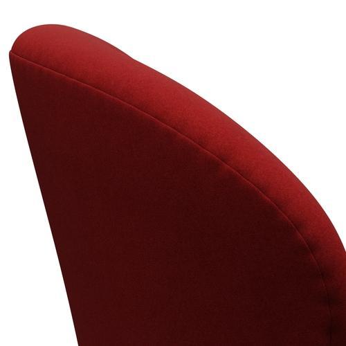 Fritz Hansen Swan -stol, varm grafit/divina Bordeaux röd