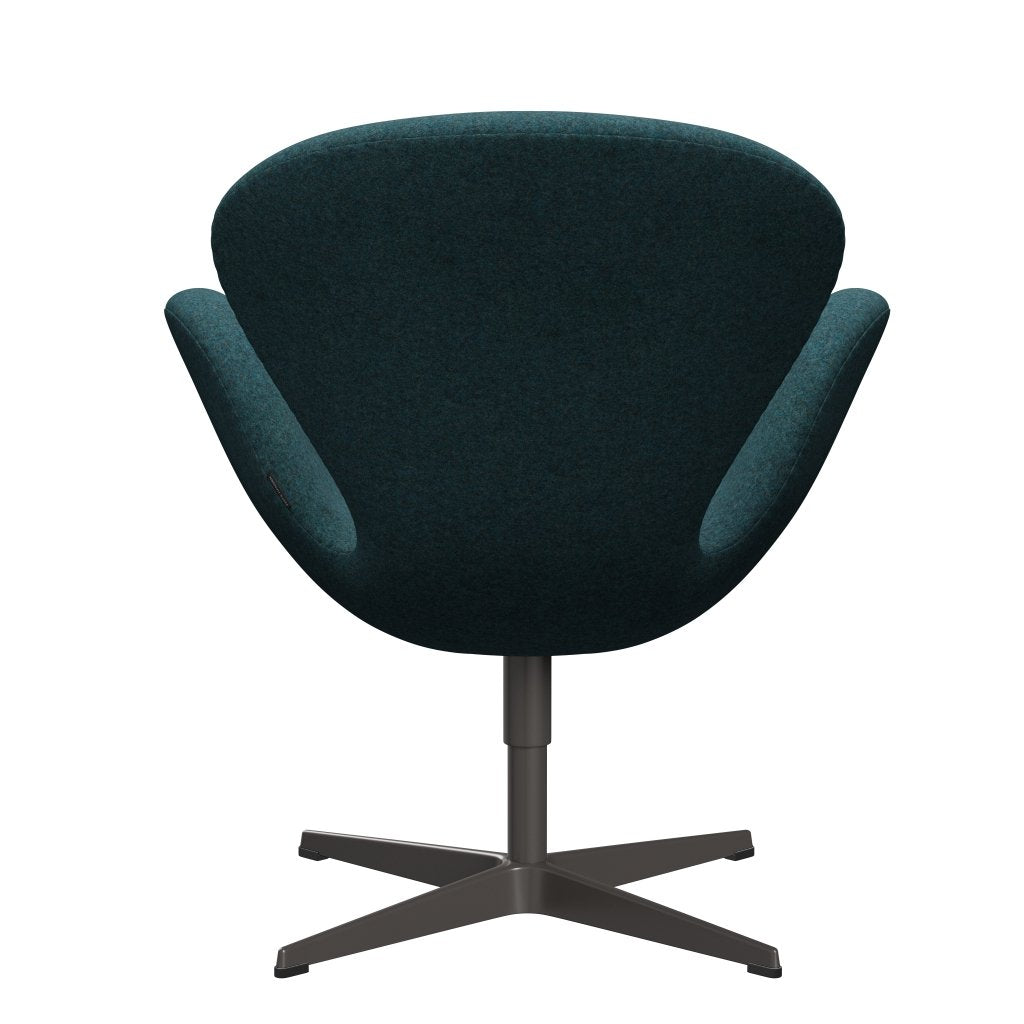 Fritz Hansen Swan Chair, Warm Graphite/Divina MD Dark Turqoise