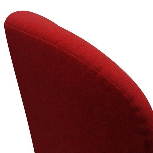 Fritz Hansen Swan Chair, Warm Graphite/Divina Melange Deep Red