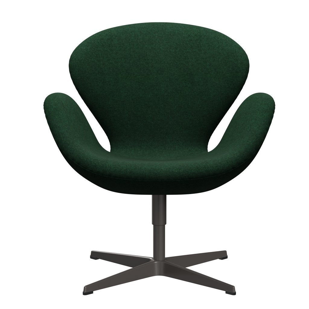 Fritz Hansen Swan Chair, Warm Graphite/Divina Melange Dark Hot Green