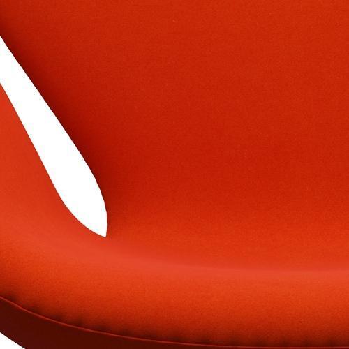 Fritz Hansen Swan -stol, varm grafit/divina orange/röd