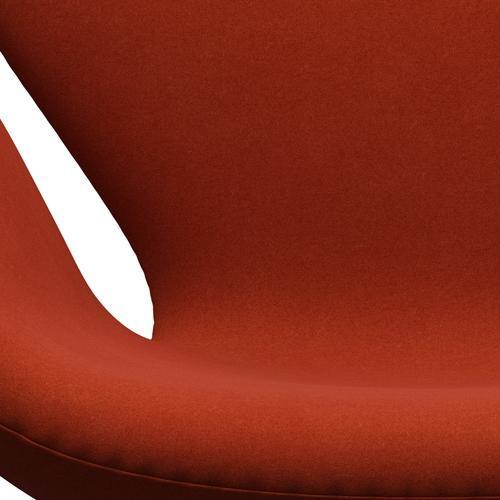Fritz Hansen Swan -stol, varm grafit/divina terrakotta röd