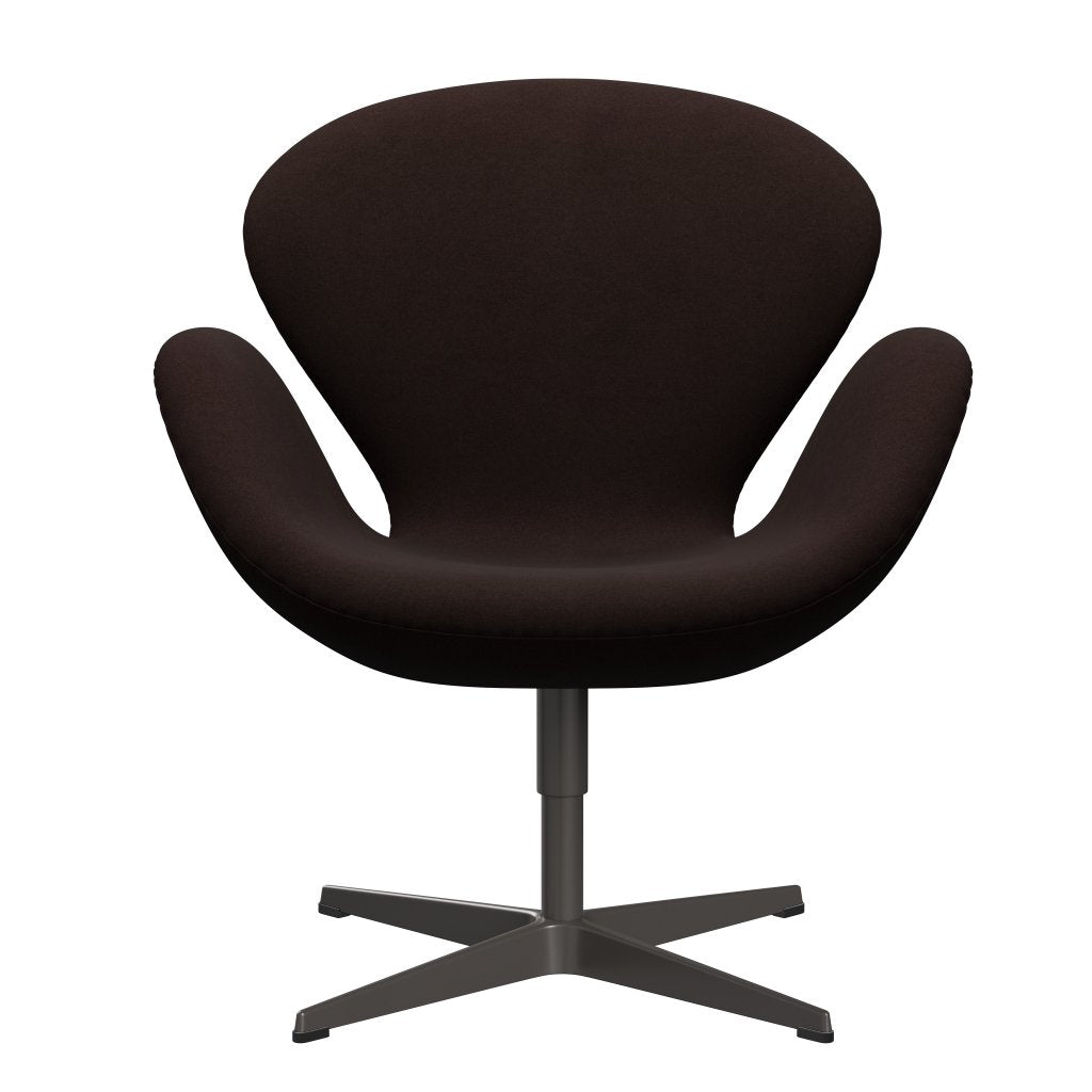 Fritz Hansen Swan Chair, Warm Graphite/Divina Hot Brown