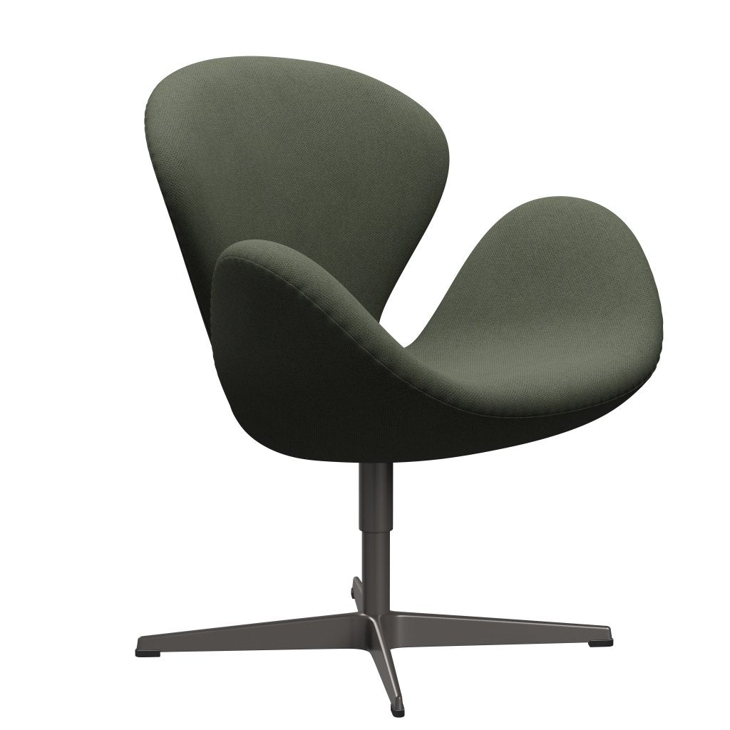 Fritz Hansen Swan -stol, varm grafit/Fiord Olive Green/Mid Green