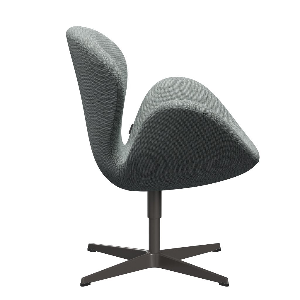 Fritz Hansen Swan Chair, Warm Graphite/Re-Wool Pale Aqua/Natural