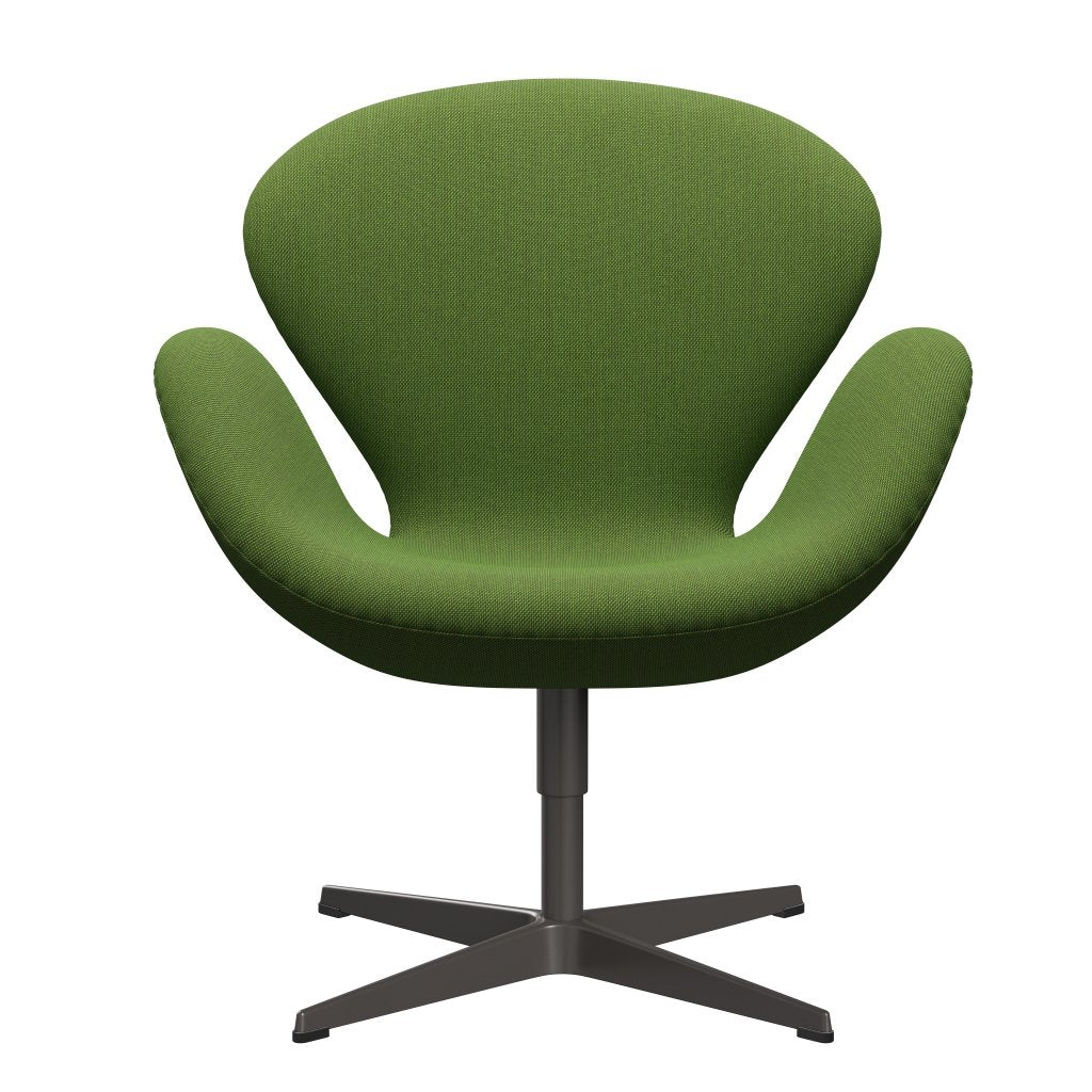 Fritz Hansen Swan Chair, Warm Graphite/Steelcut Trio Grass Green