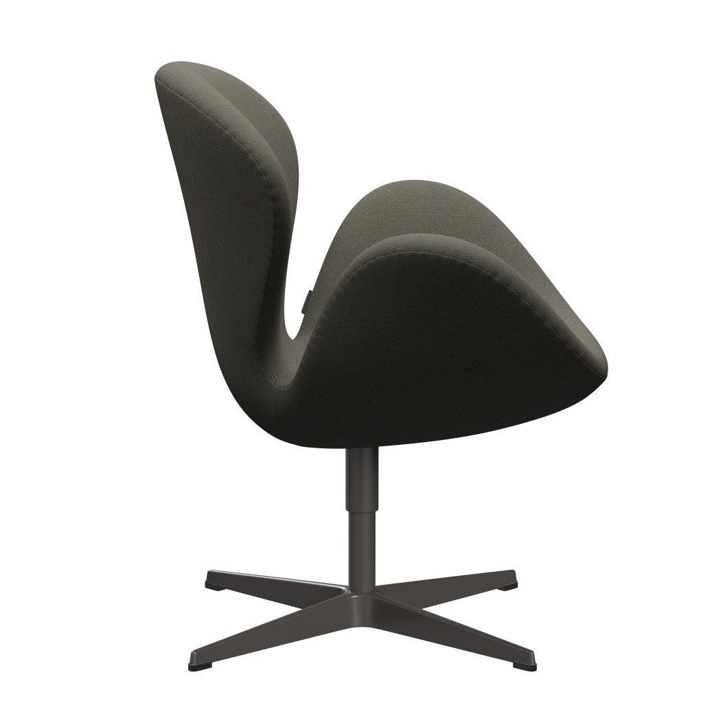 Fritz Hansen Swan Chair, Warm Graphite/Steelcut Trio Grey/Green