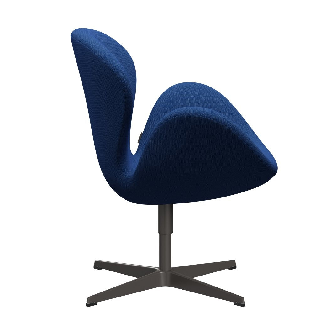 Fritz Hansen Swan Chair, Warm Graphite/Steelcut Trio Cobalt Blue