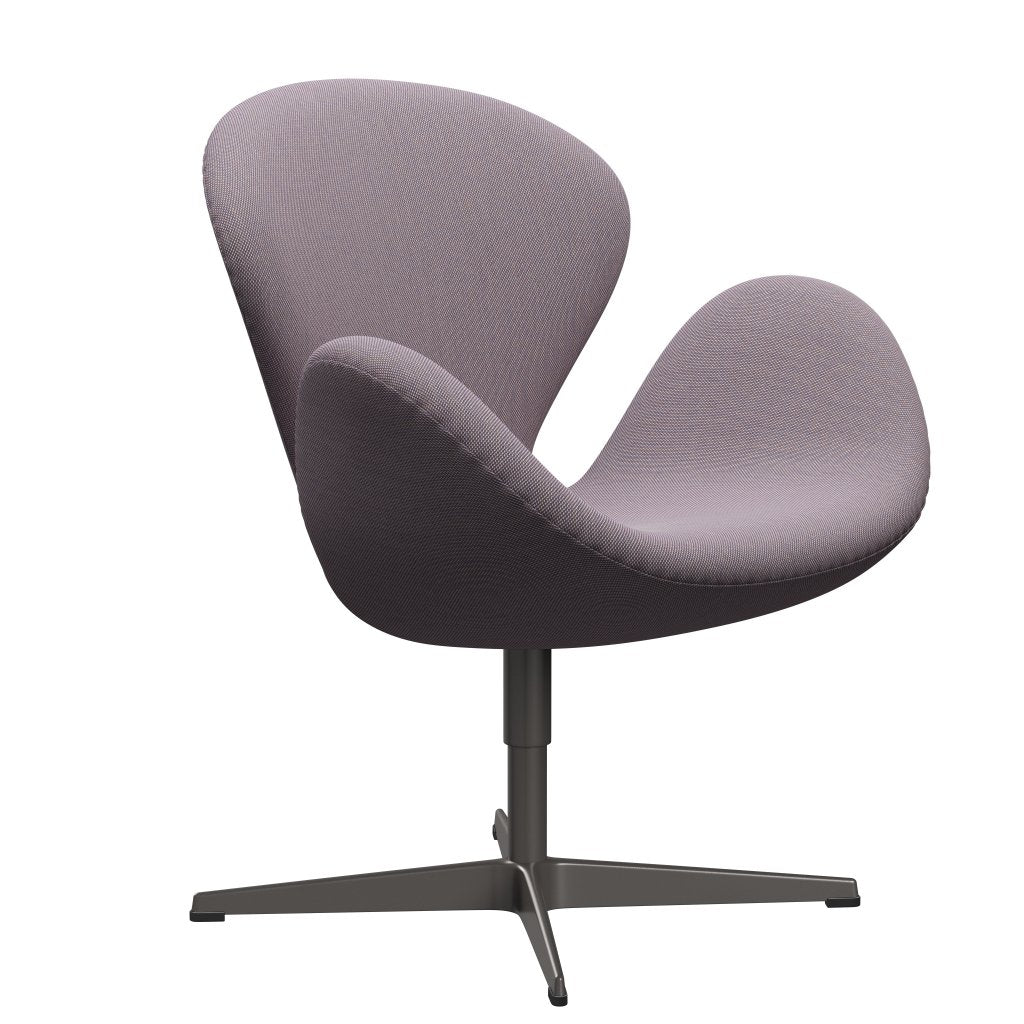Fritz Hansen Swan Chair, Warm Graphite/Steelcut Trio White/Purple