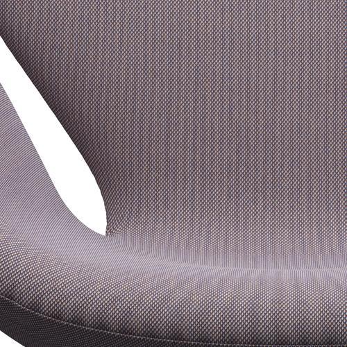 Fritz Hansen Swan Chair, Warm Graphite/Steelcut Trio White/Purple