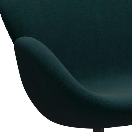Fritz Hansen Svan soffa 2-personers, brun brons/duk mörkblå/grön