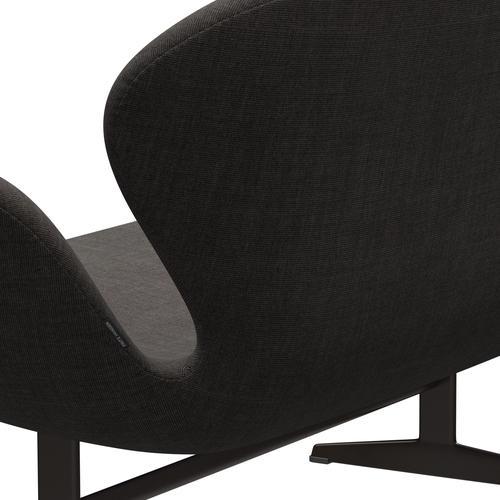 Fritz Hansen Svan soffa 2-personers, brun brons/duk mörkgrå