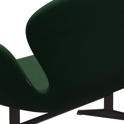 Fritz Hansen Svan soffa 2-personers, brun brons/duk gräsgrön