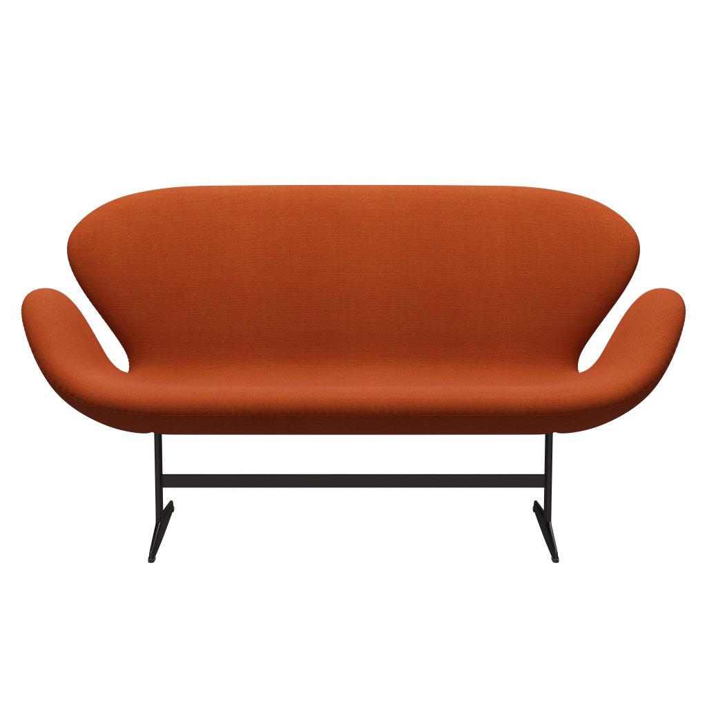 Fritz Hansen Svan soffa 2-personers, brun brons/duk orange