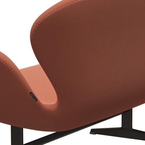 Fritz Hansen Svan soffa 2-personers, brun brons/fångst bränd orange