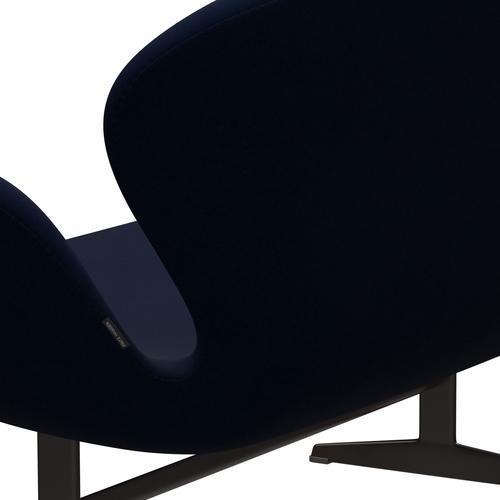 Fritz Hansen Svan soffa 2-personers, brun brons/komfort mörkgrå/blå
