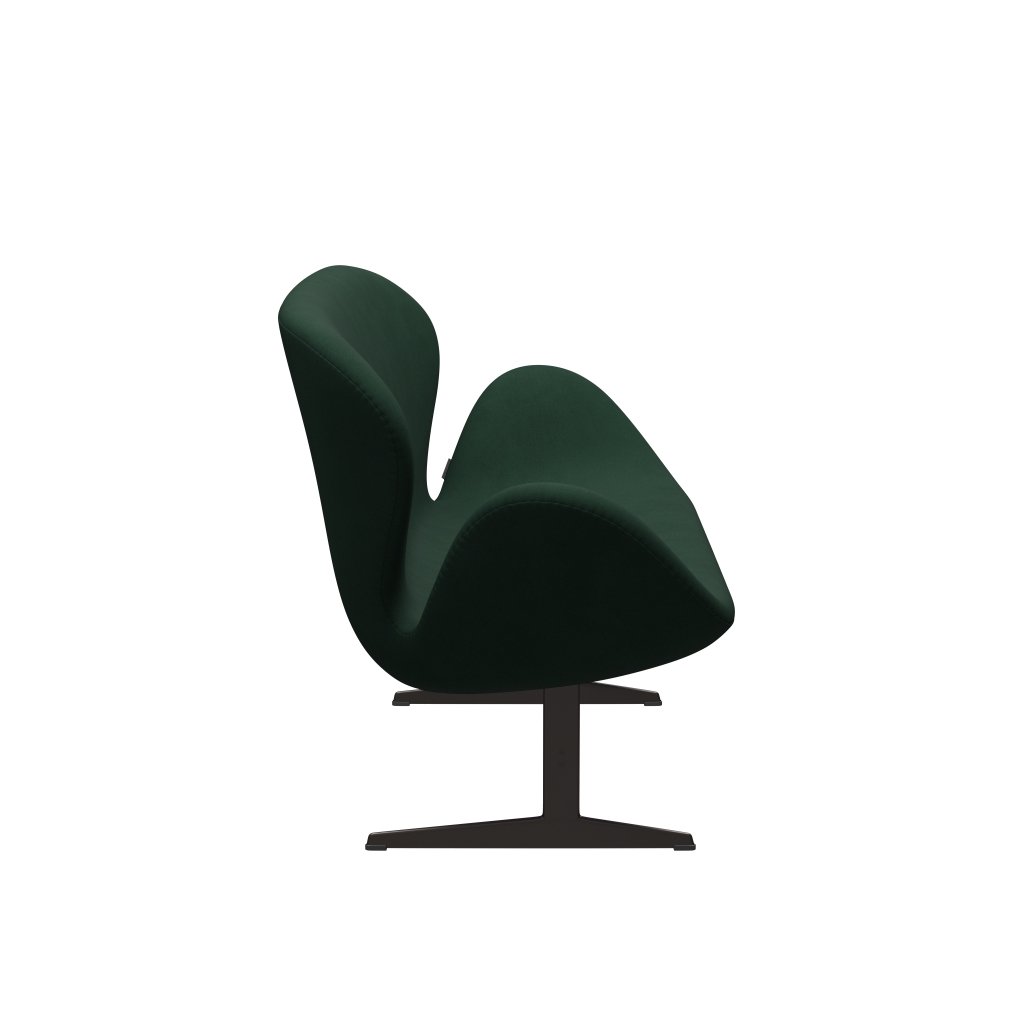 Fritz Hansen Svan soffa 2-personers, brun brons/komfort mörkgrön