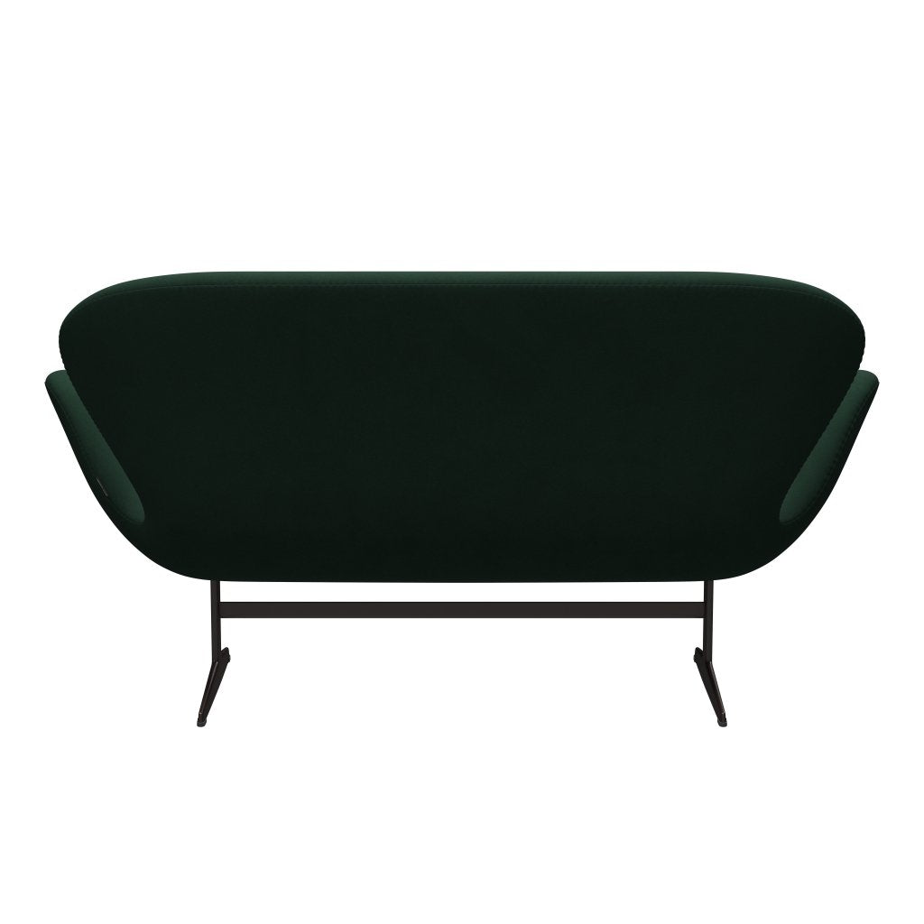 Fritz Hansen Svan soffa 2-personers, brun brons/komfort mörkgrön