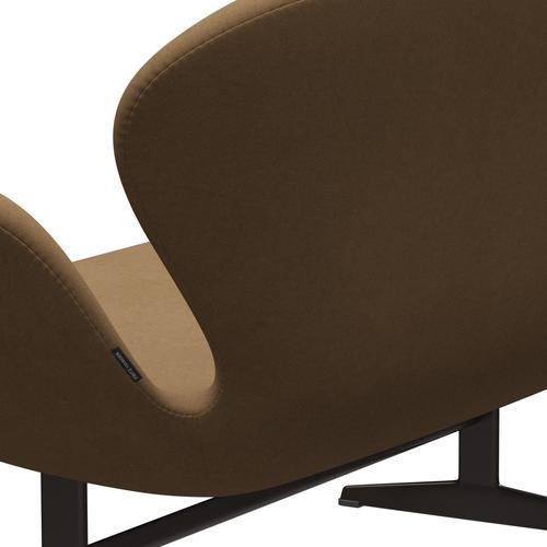 Fritz Hansen Svan soffa 2-personers, brun brons/komfort ljusgrå brun