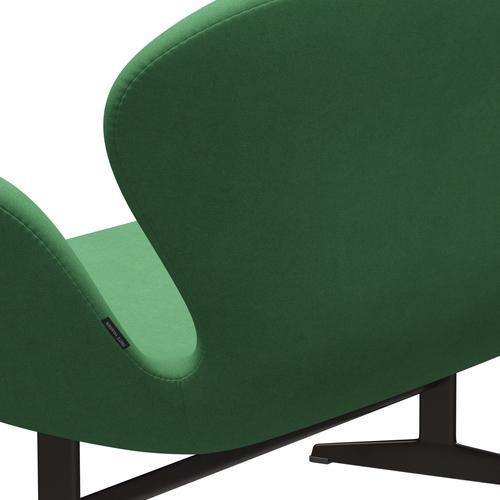Fritz Hansen Svan soffa 2-personers, brun brons/divina grön