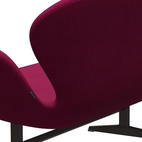 Fritz Hansen Svan soffa 2-personers, brun brons/divina melange läppstift rosa