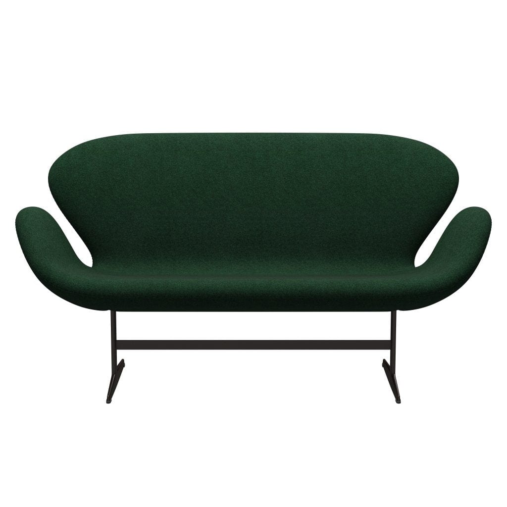 Fritz Hansen Svan soffa 2-personers, brun brons/divina melange mörk varm grön