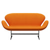 Fritz Hansen Svan soffa 2-personers, brun brons/divina orange (444)