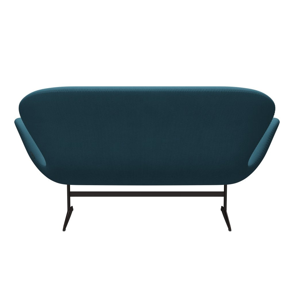 Fritz Hansen Svan soffa 2-personers, brun brons/berömmelse blått grönt