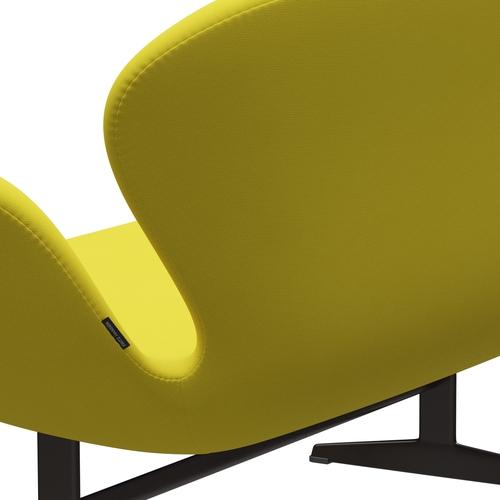 Fritz Hansen Svan soffa 2-personers, brun brons/berömmelse gul