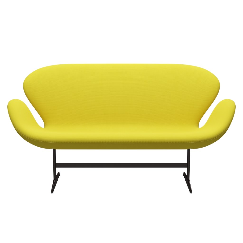 Fritz Hansen Svan soffa 2-personers, brun brons/berömmelse gul