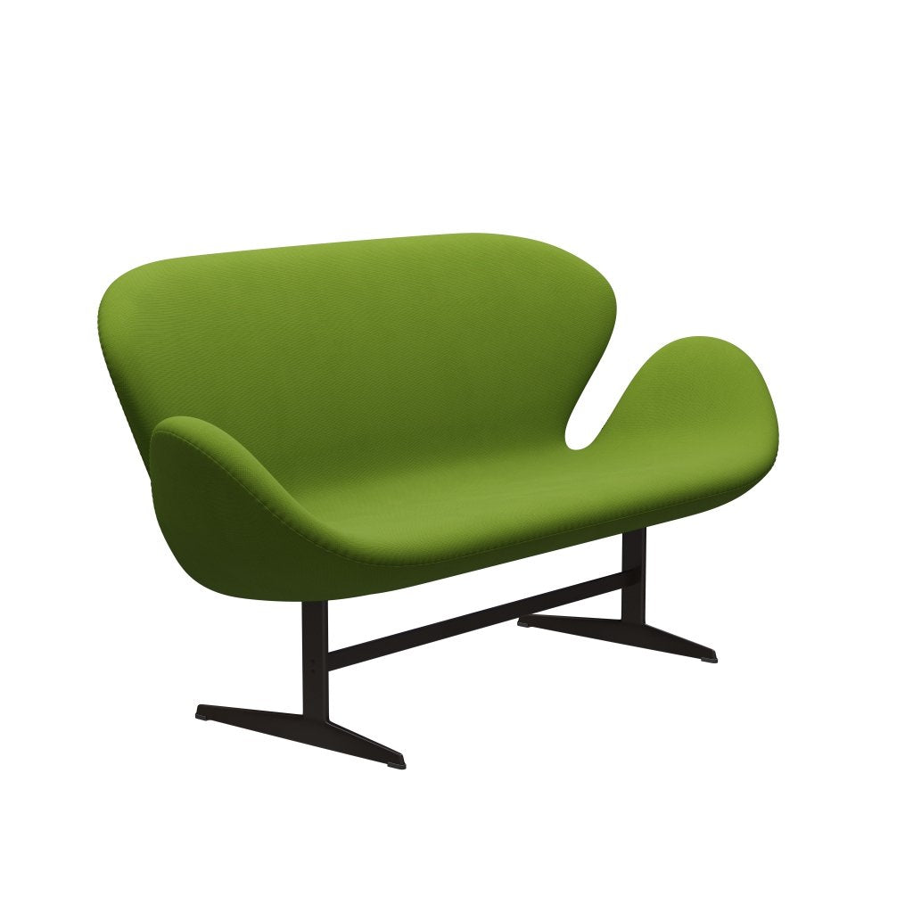 Fritz Hansen Svan soffa 2-personers, brun brons/berömmelse grön