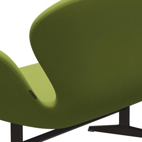 Fritz Hansen Svan soffa 2-personers, brun brons/berömmelse ljus gräsgrön