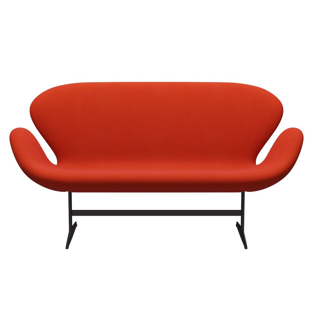 Fritz Hansen Svan soffa 2-personers, brun brons/berömmelse mörk orange